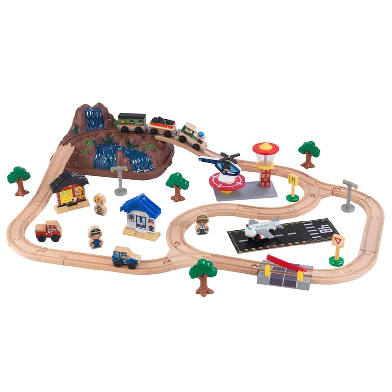 KidKraft Bucket Top Mountain 56 Piece Train Set