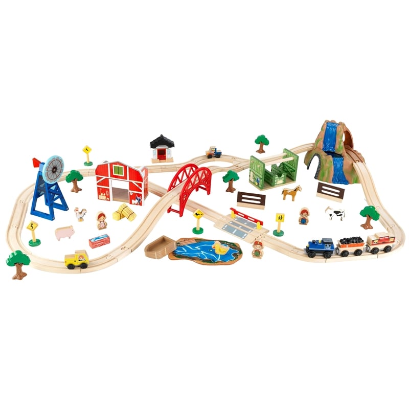 KidKraft Farm Train 75 Piece Set