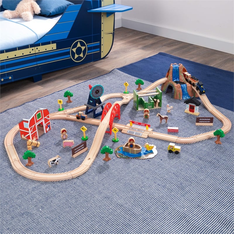 KidKraft Farm Train 75 Piece Set