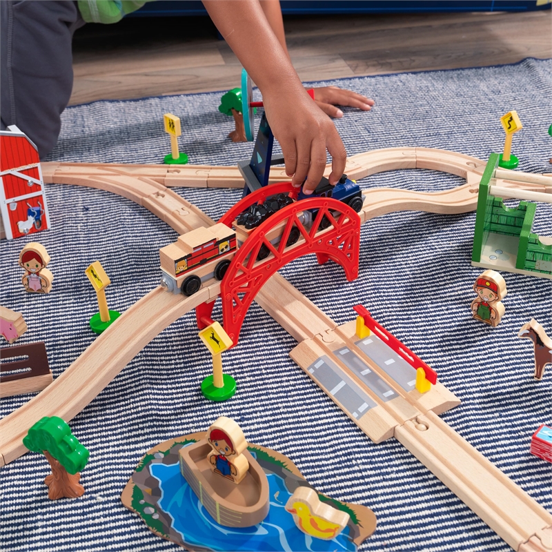 KidKraft Farm Train 75 Piece Set