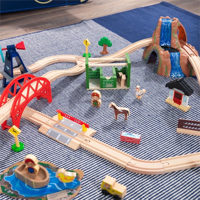 KidKraft Farm Train 75 Piece Set