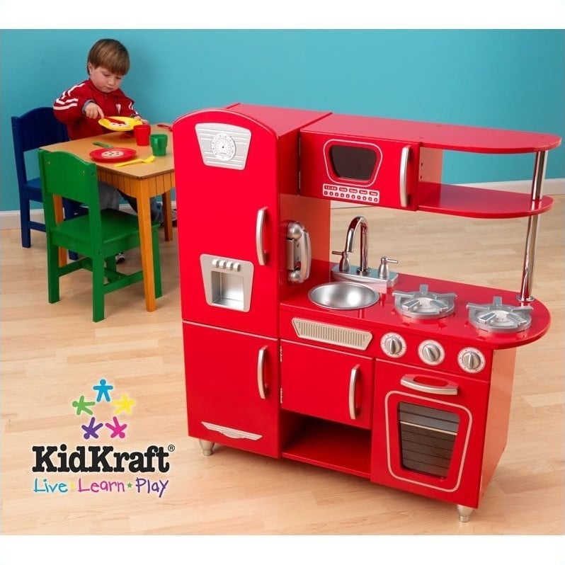 vintage wooden play kitchen