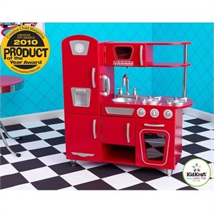 kidkraft vintage play kitchen in red