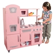 KidKraft Vintage Play Kitchen in Pink with Stainless Steel Fixtures & Ice Maker