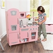 KidKraft Vintage Play Kitchen in Pink with Stainless Steel Fixtures & Ice Maker