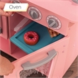 KidKraft Vintage Play Kitchen in Pink with Stainless Steel Fixtures & Ice Maker