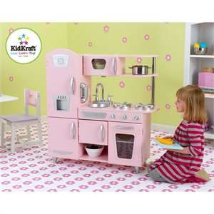 red vintage play kitchen