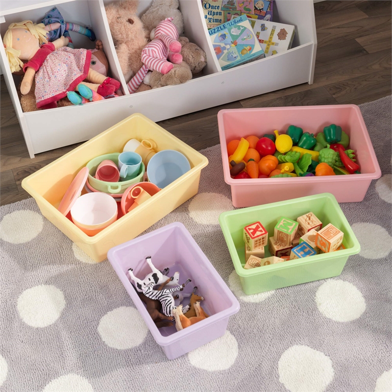 KidKraft Wall Storage Unit with Bins in White