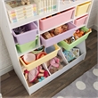 KidKraft Wall Storage Unit with Bins in White