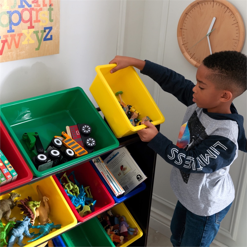 KidKraft Sort it and Store It Bin Unit in Espresso
