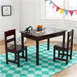 KidKraft Rectangle Table and Chair Set in Espresso