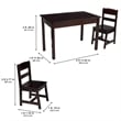 KidKraft Rectangle Table and Chair Set in Espresso