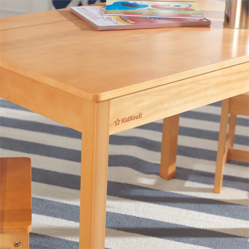 KidKraft Rectangle Table and Chair Set in natural