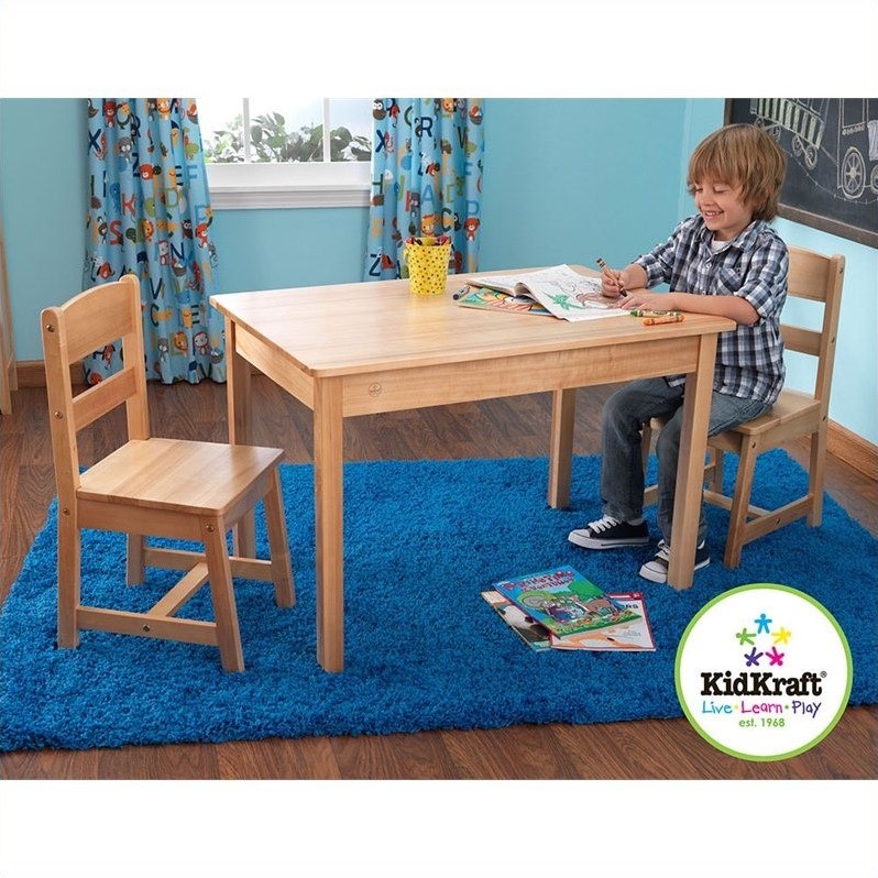 Kidkraft Rectangle Table And Chair Set In Natural 26681