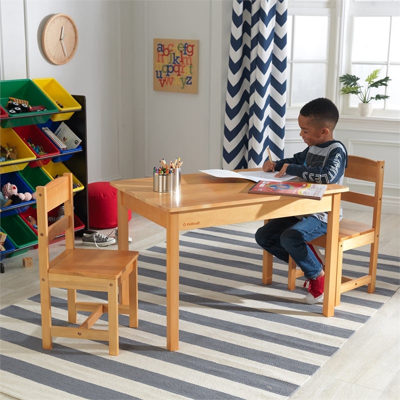KidKraft Rectangle Table and Chair Set in natural