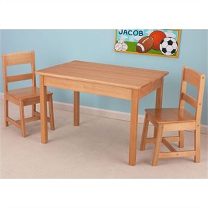 kidkraft rectangle table and chair set in natural