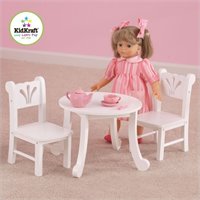 Kidkraft 5 Piece Farmhouse Table And Chair Set In Pecan 21451