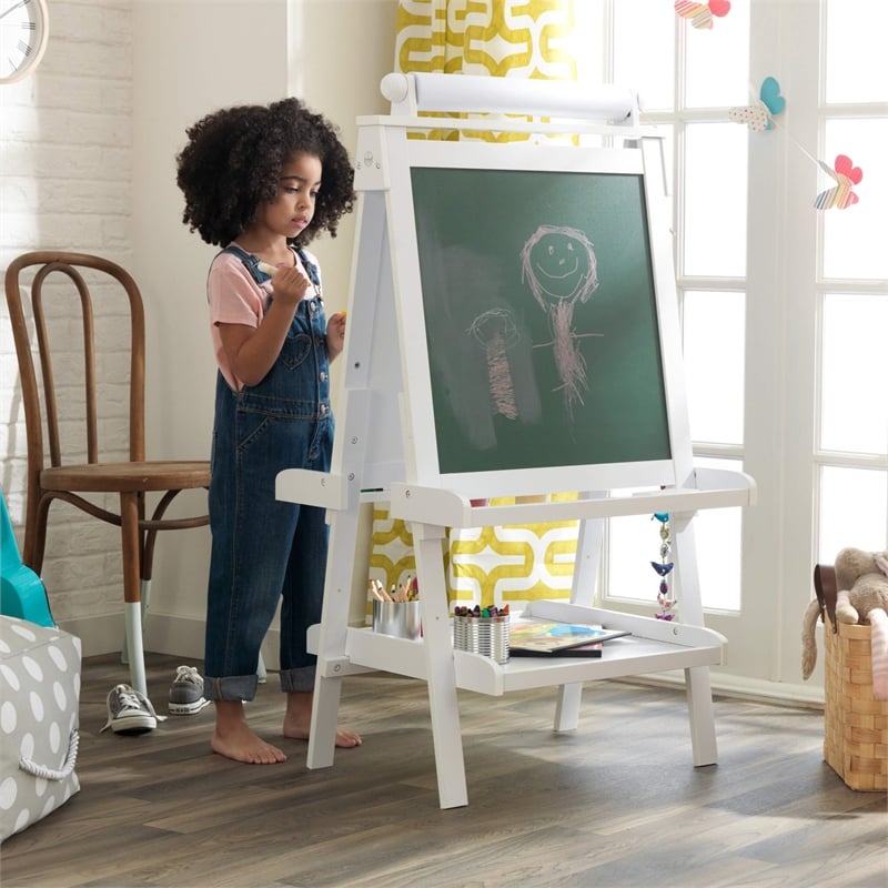 Kidkraft Deluxe Wood Easel in White