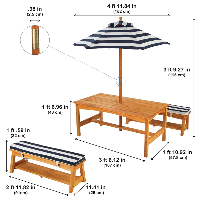 KidKraft Outdoor Table and Bench Set
