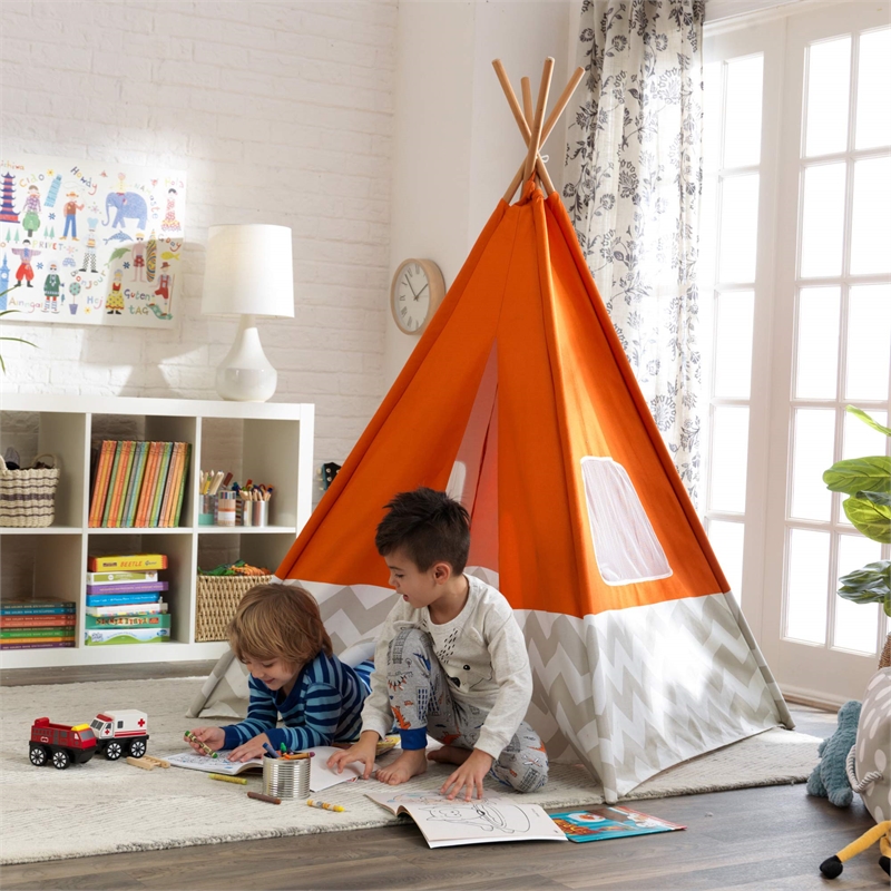 KidKraft Teepee Tent in Orange