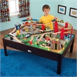 KidKraft Airport Express Train Set and Table in Espresso