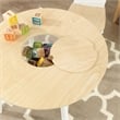 KidKraft Round Table and Chair Set in White and Natural