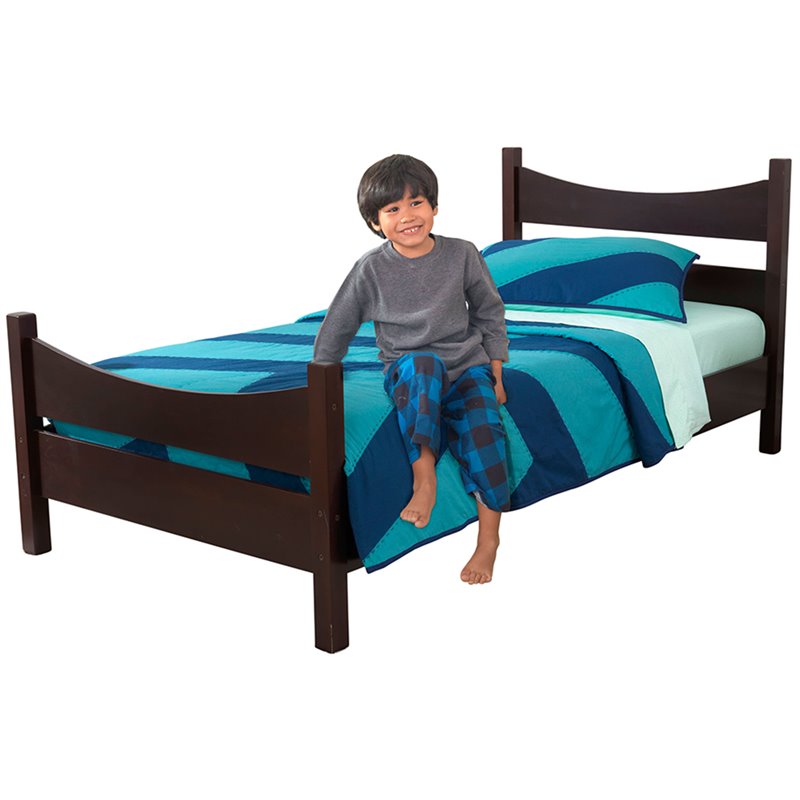 KidKraft Addison Twin Poster Bed in Espresso