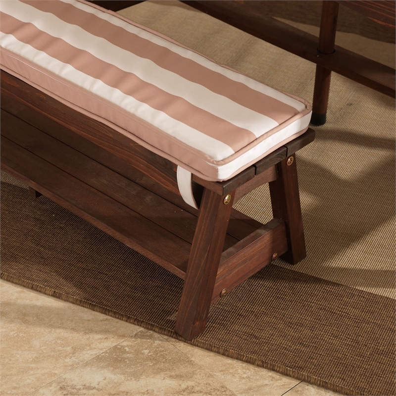 KidKraft Outdoor Table and Bench Set in Espresso