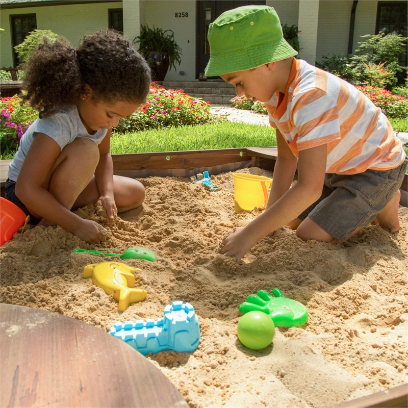 KidKraft Backyard Sandbox in Espresso