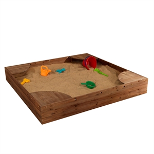 KidKraft Backyard Sandbox in Espresso