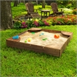 KidKraft Backyard Sandbox in Espresso