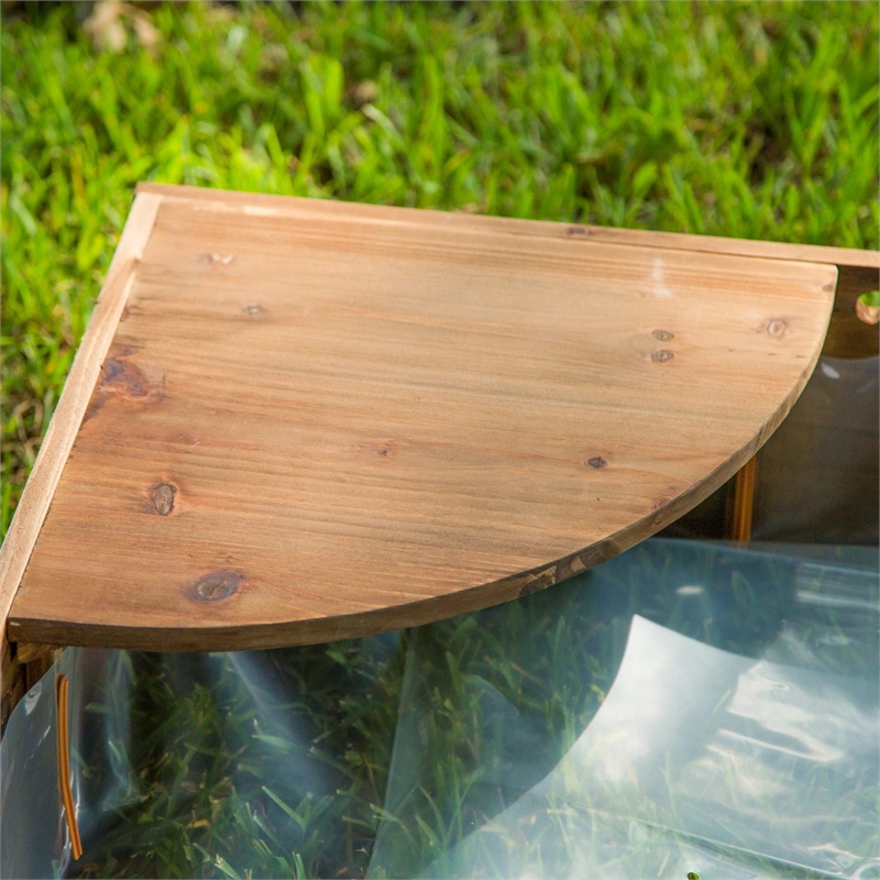 KidKraft Backyard Sandbox in Espresso