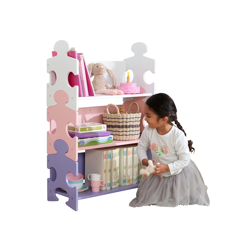 KidKraft Puzzle Book Shelf in Pastel