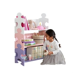 KidKraft Puzzle Book Shelf in Pastel