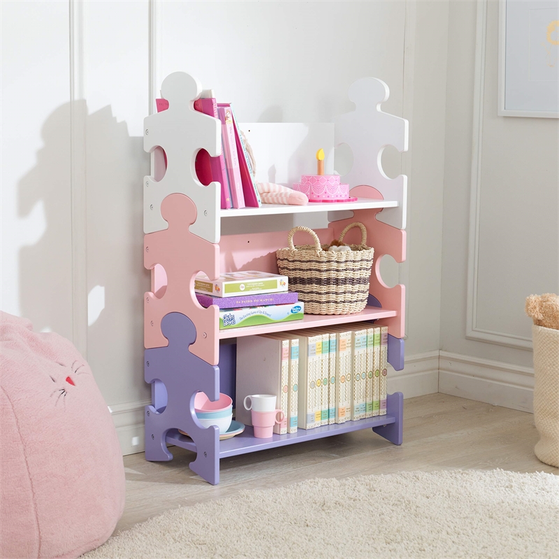 KidKraft Puzzle Book Shelf in Pastel