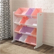 KidKraft Sort It and Store It 12 Bin Unit in White with Pastel Bins
