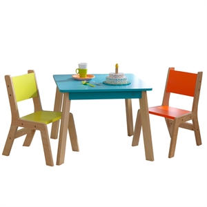 KidKraft Modern Table and 2 Chair Set in Multi-Color