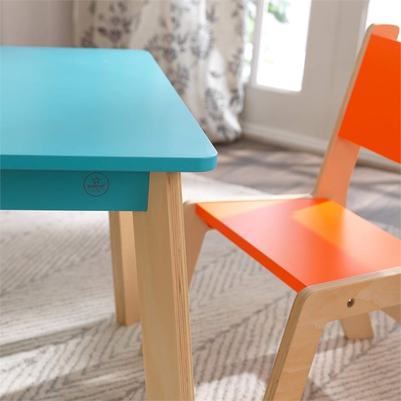 KidKraft Modern Table and 2 Chair Set in Multi-Color