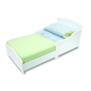 kidkraft nantucket wood toddler bed in white
