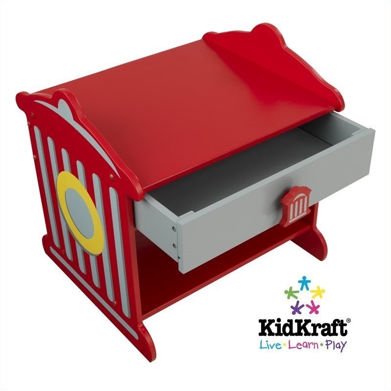 KidKraft Firefighter Hydrant 1 Drawer Nightstand 76024