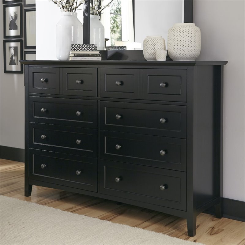 Modus Paragon 8 Drawer Dresser in Black - 4N0282