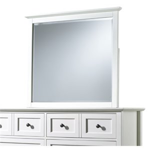 modus paragon beveled glass mirror in white