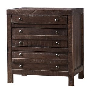 modus townsend 3 drawer solid wood nightstand in java
