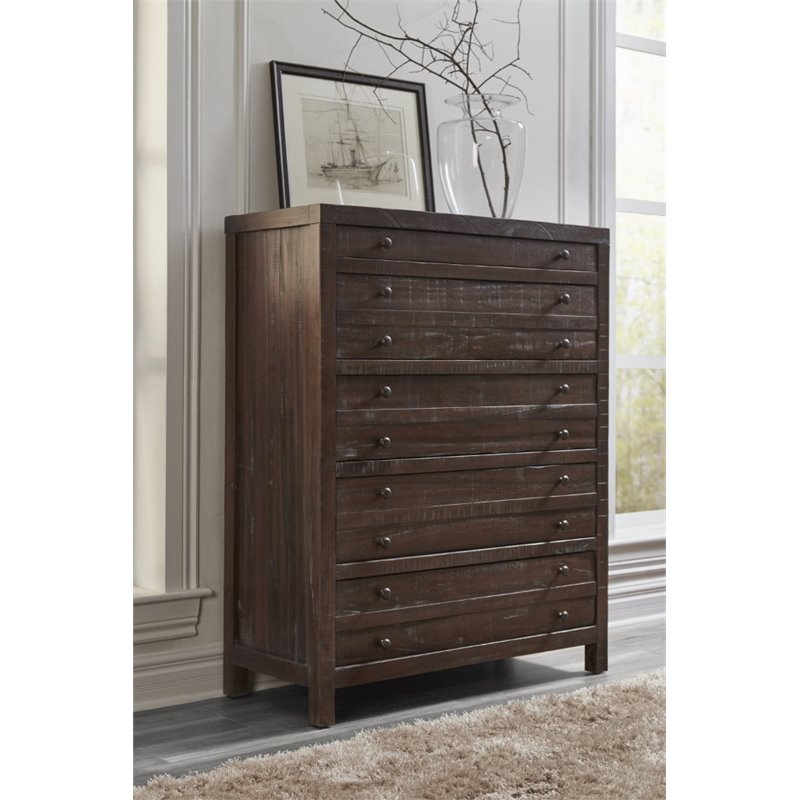 Modus Townsend 5 Drawer Solid Wood Chest In Java 8t0684