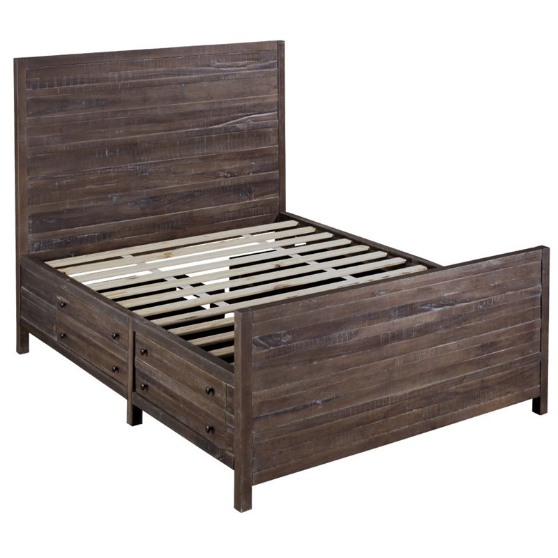 Modus Townsend Queen Solid Wood Storage Bed In Java