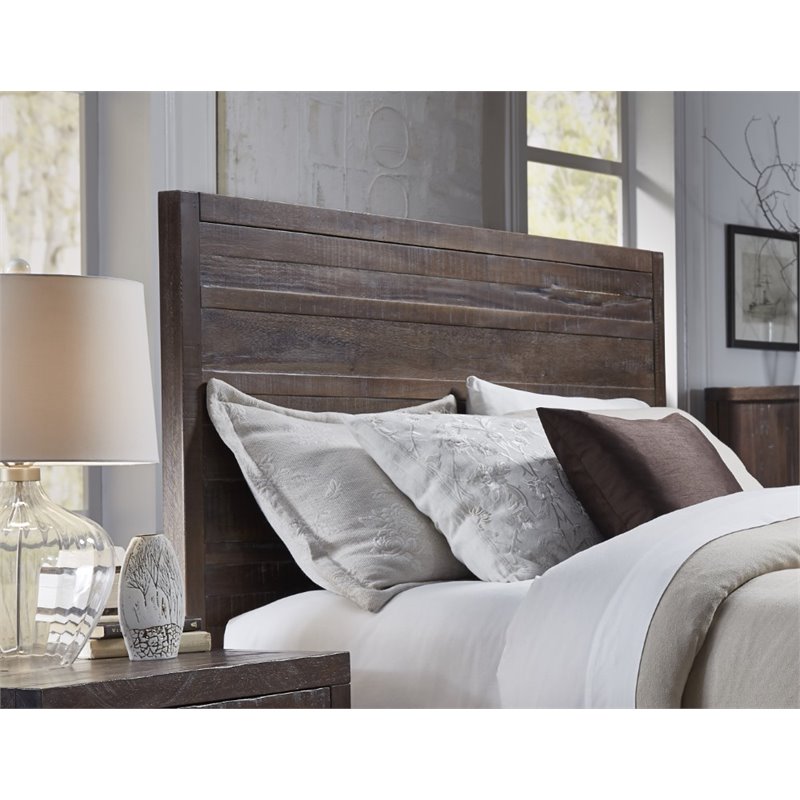 Modus Townsend King Solid Wood Panel Bed In Java