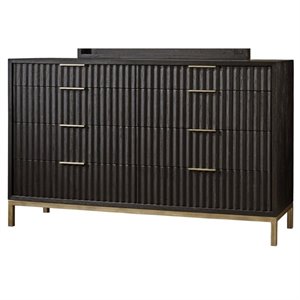 modus kentfield 8 drawer dresser in transparent black mahogany