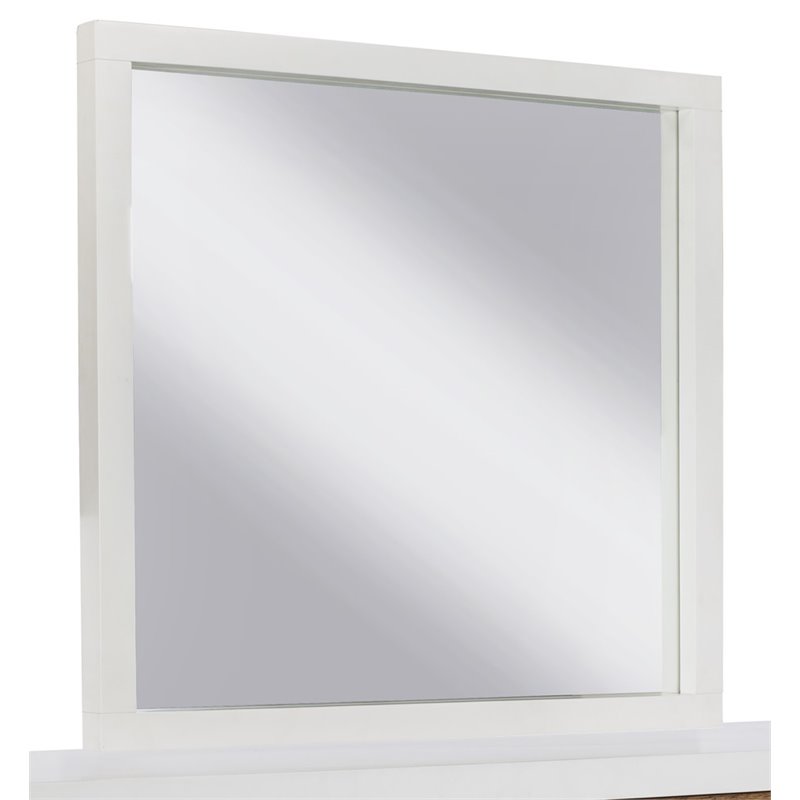 white lacquer mirror