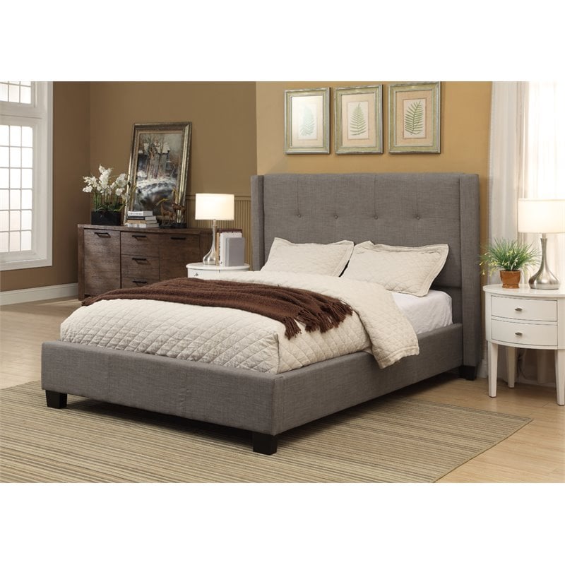 Modus Geneva Upholstered Queen Platform Storage Bed In Dolphin 3zh57