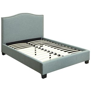 modus geneva upholstered platform bed in bluebird